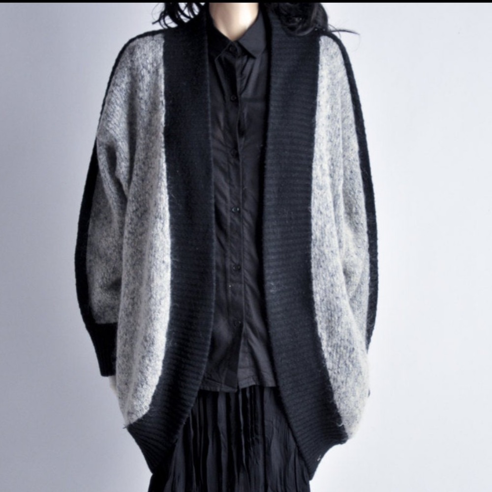 Vintage oversized Japanese mohair wool blend sweater-jacket.